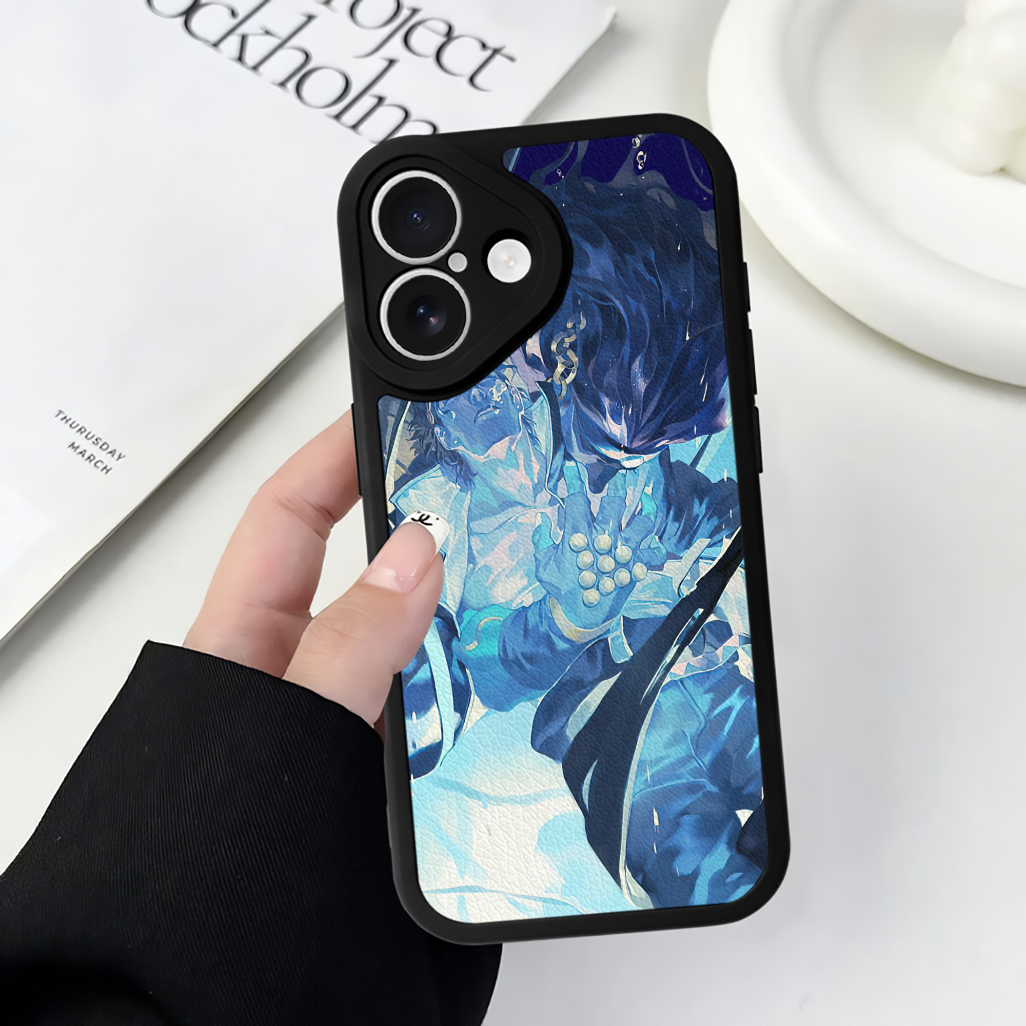 （画像用） ジョジョの奇妙な冒険 JoJo's Bizarre Adventure 【iPhone 16シリーズ対応】シリコンスマホケース（レザー調） 材質：シリコン